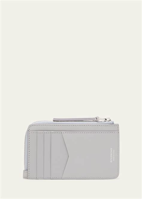 givenchy womens card holder zip up|Givenchy Voyou Zip Card Holder in Tumbled Leather.